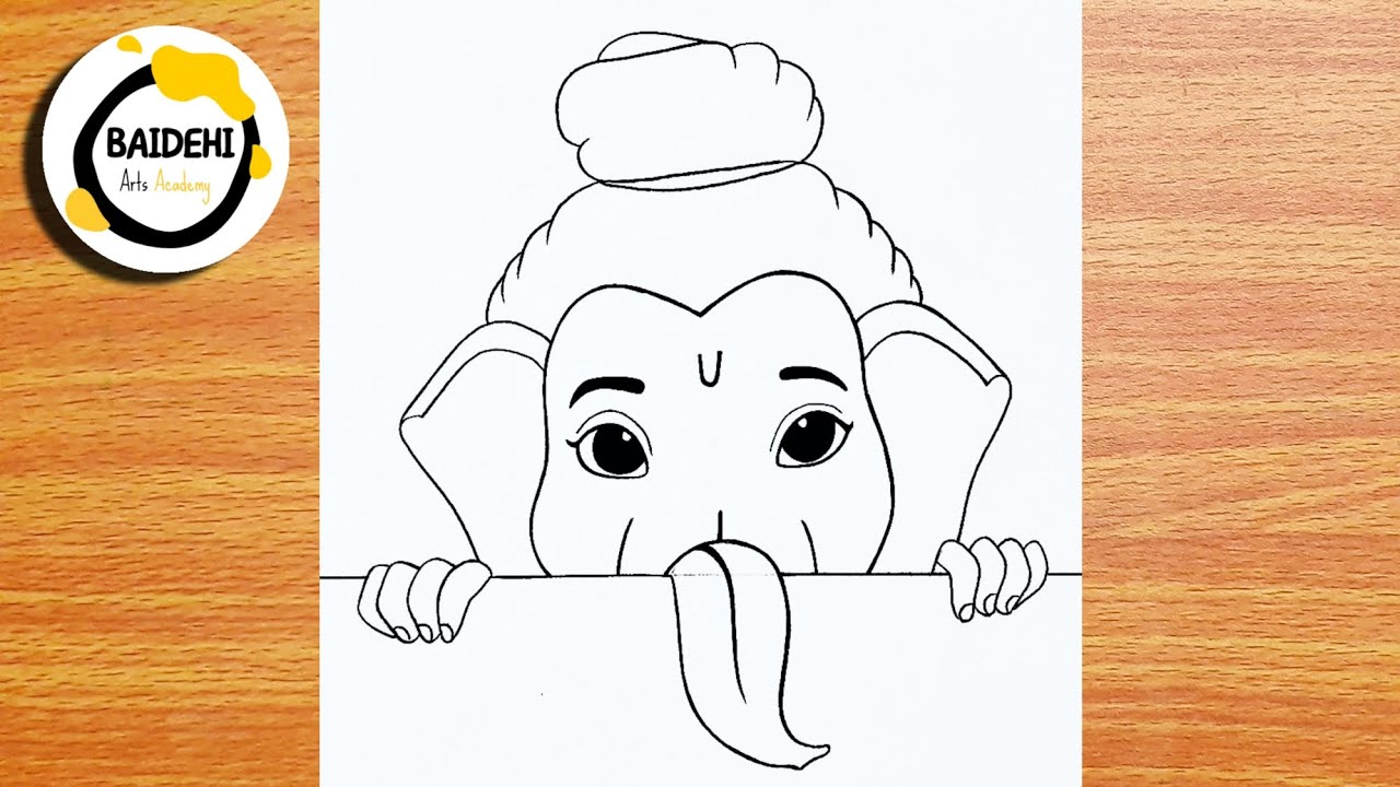 Ganesh Bhagwan Ki Drawing | Ganesh Ji Drawing | Ganpati Bappa Easy Drawing