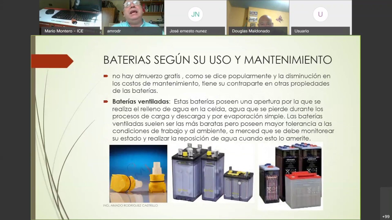 Charla 2: Baterías de Plomo y Baterías de Níquel-Cadmio