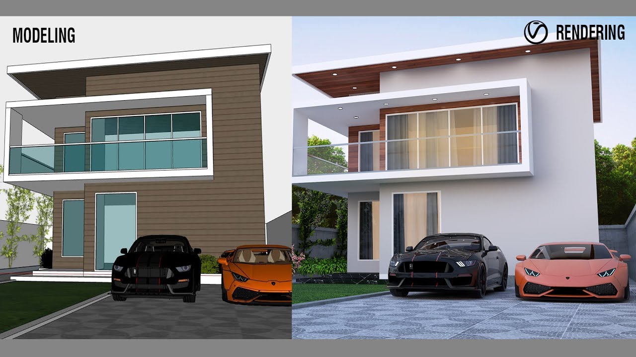 Sketchup create Modern House - House design ideas