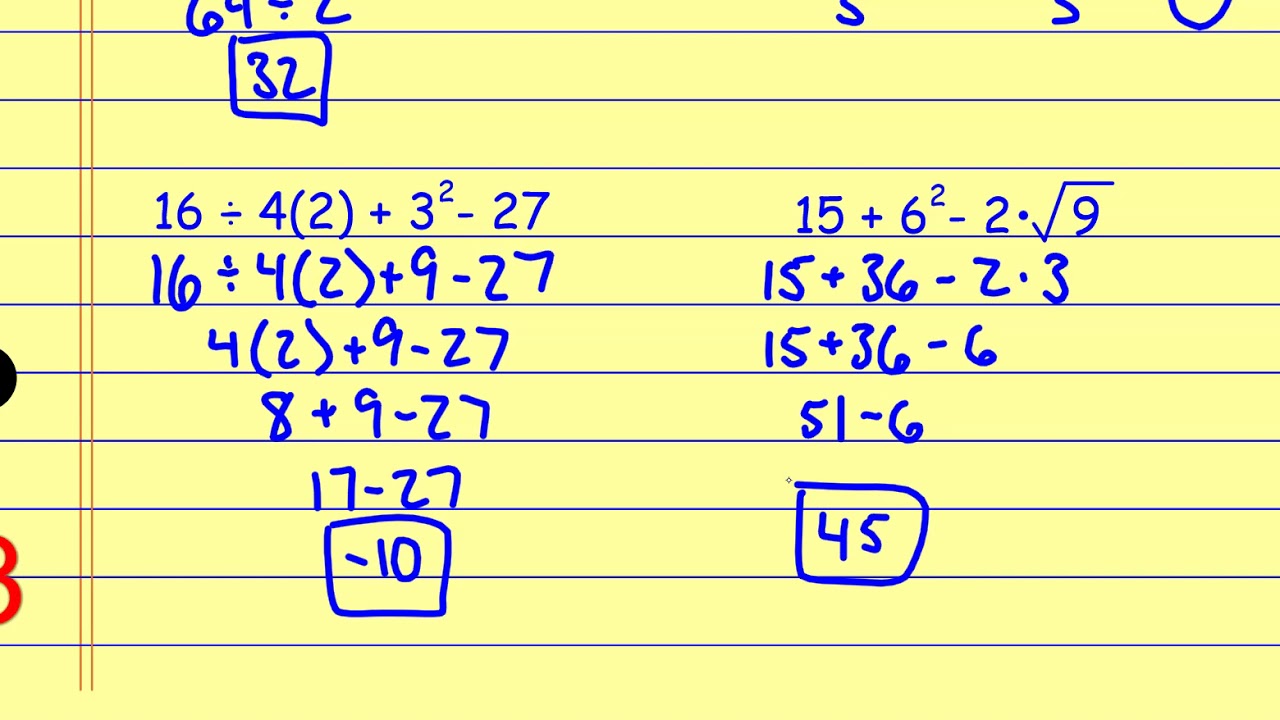 Variables and Real Number Operations