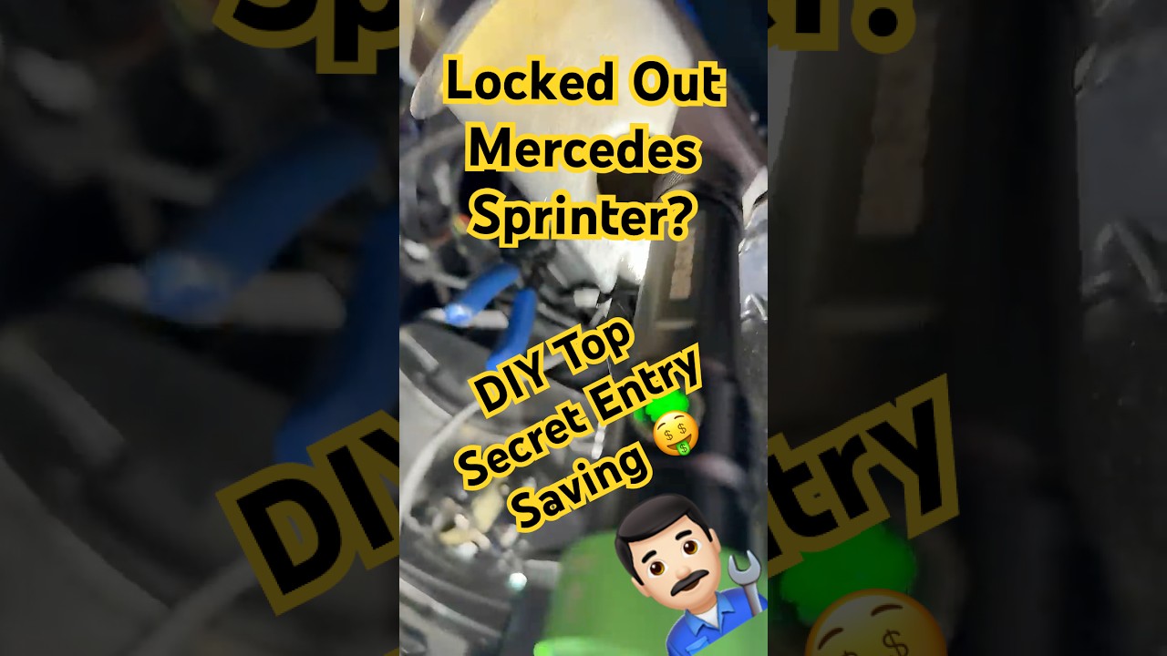 Mercedes Sprinter Locked Out? Top Secret Method to Open Hood  Latch From Under Vehicle!