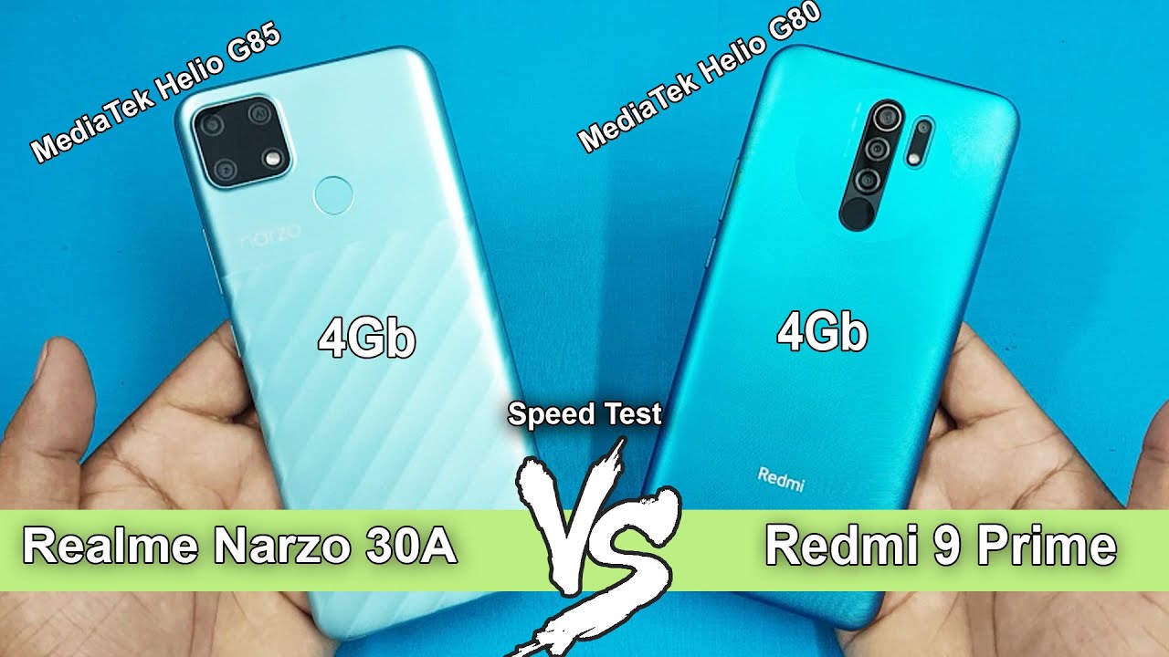 Realme Narzo 30A vs Redmi 9 Prime Speed Test || MediaTek Helio G85 vs Helio G80 / Antutu Scores