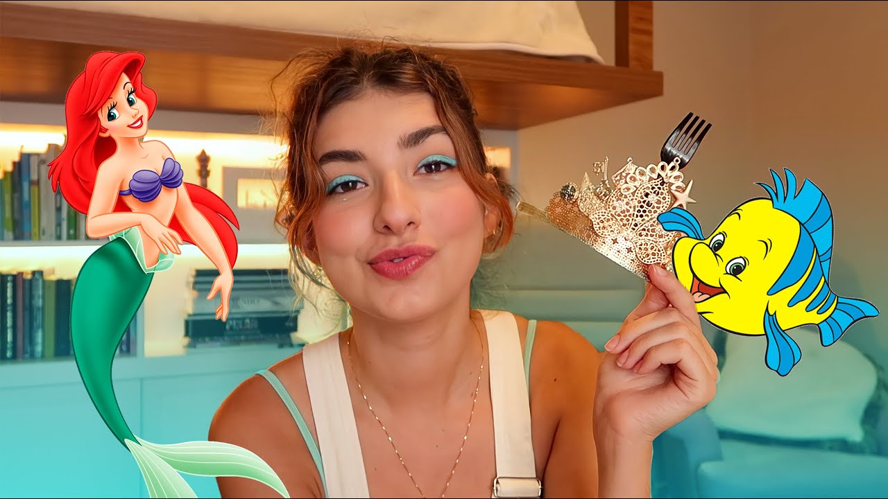 Eu fiz uma coroa que saiu do fundo do mar... corre aqui Ariel