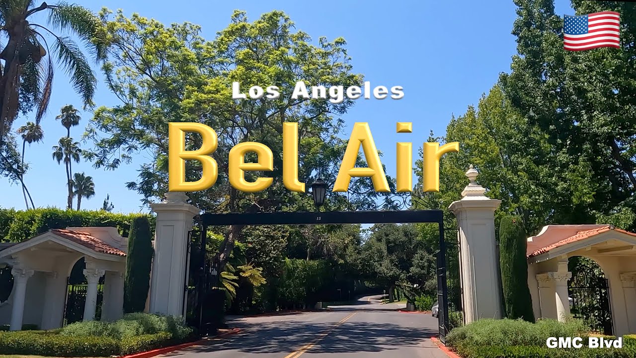 [4K] Los Angeles 🇺🇸, Bel Air California USA in Aug 2022 - Drive