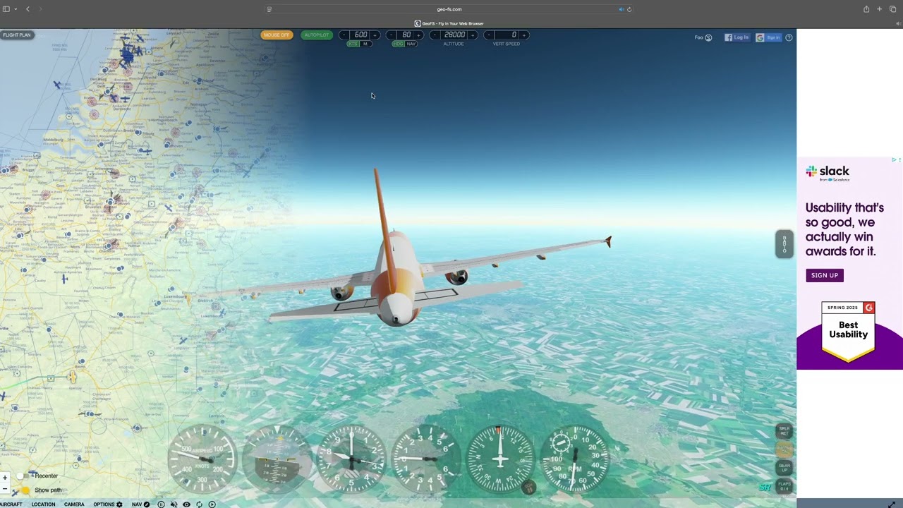 Flying from Glasgow to Tokyo in Geo-FS | Part 5 - Paris to Luxembourg
