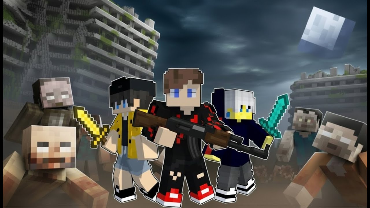 We Survive a Zombie Apocalypse in Minecraft