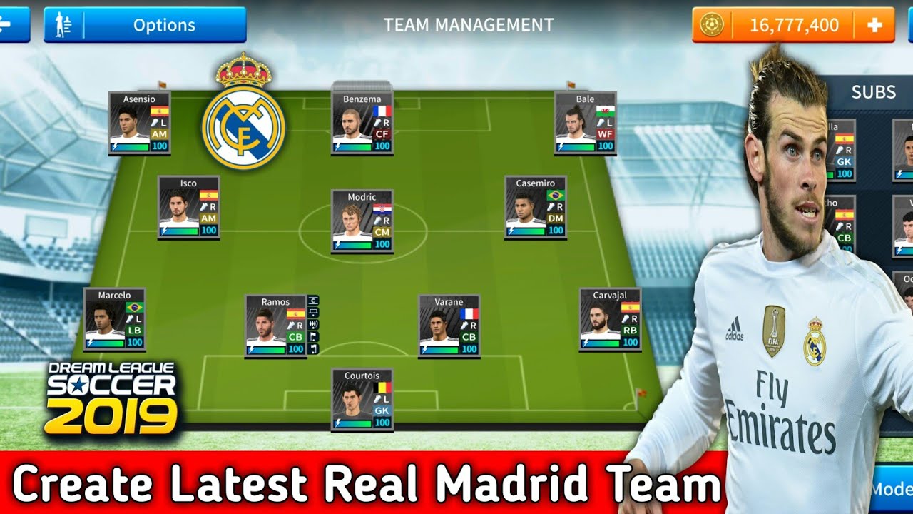 How To Create Real Madrid Team In Dream League Soccer 2019