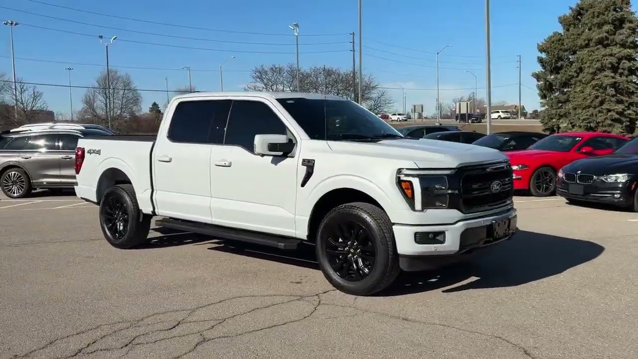 Stock: P7353 2025 Ford F-150 Lariat 4x4 SuperCrew Cab 5.5 ft. box 501A BLACK PKG