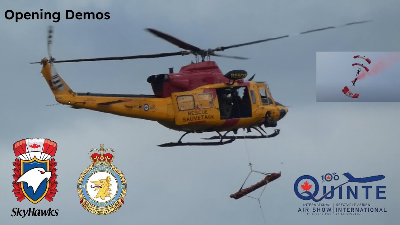 Opening Demos (CH-146 Griffon SAR Demo, CF Skyhawks) - 2024 Quinte International Airshow