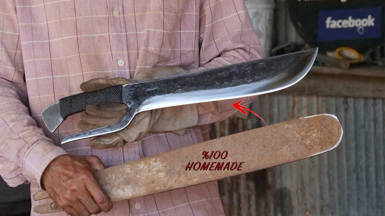 HOW TO TURN A CHAINSAW BAR INTO A VERY STRONG KNIFE WITH A VERY STRONG GUARD