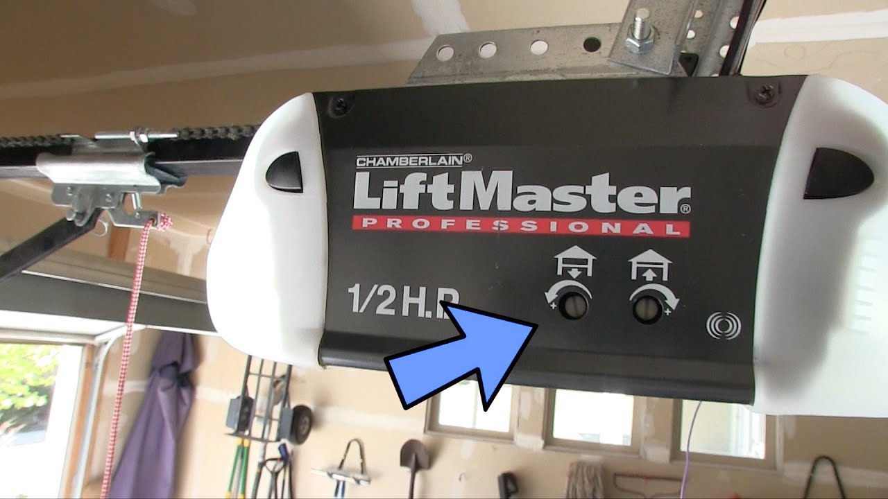 Garage Door won't stay closed or opens too far - Limit & Force Adjustment Liftmaster