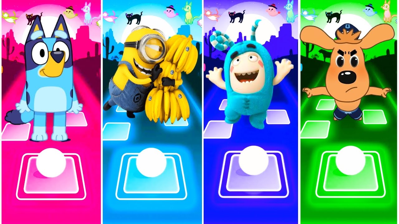 Bluey 🆚 Minion 🆚 Oddbods 🆚 Sheriff Labrador💥Who ln The Best 👍 coffin Dance✅