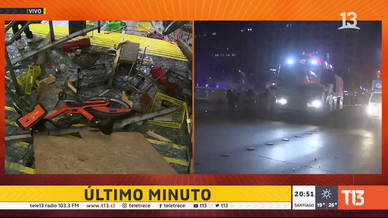 Metro de Santiago: graves destrozos en estación Plaza de Maipú