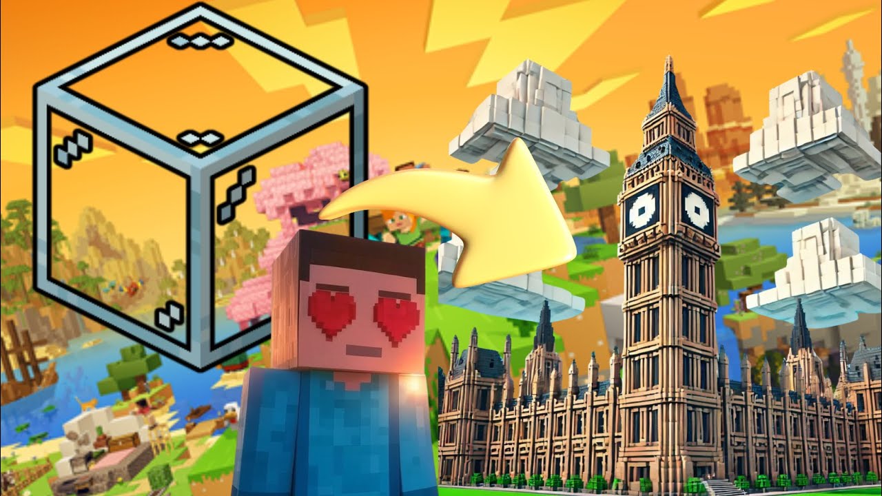 I BUILT BIG BEN ON MINECRAFT OUT OF GLASS!