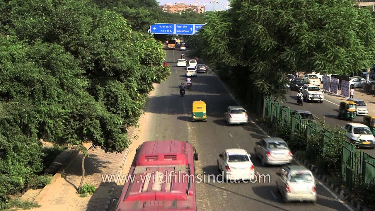 Traffic can also be rational in the leafy green city of Delhi