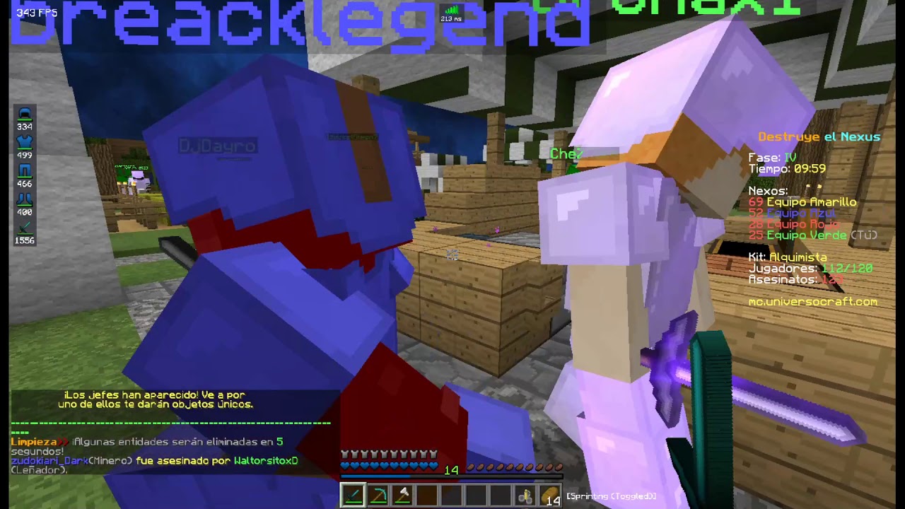 Destruye el Nexus - Universocraft - Como equiparse y atacar +500kills!