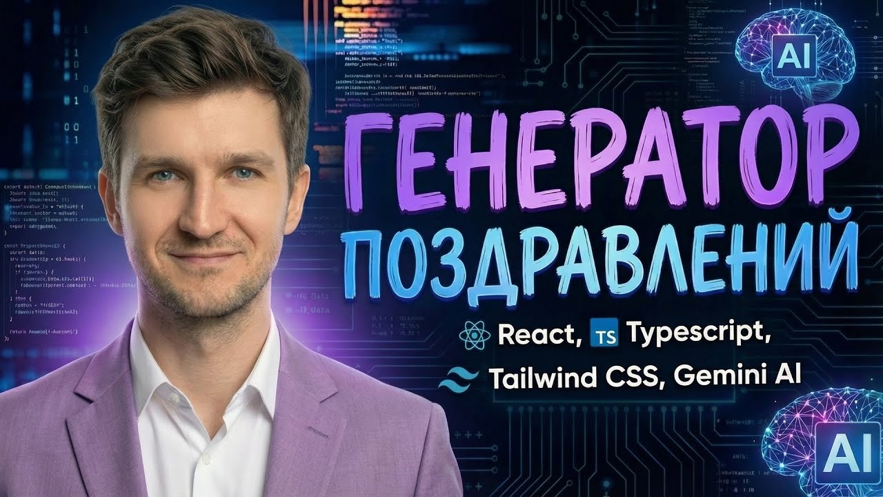 УБИЙЦА ОТКРЫТОК: Создаем AI-Генератор Поздравлений на React + Gemini API
