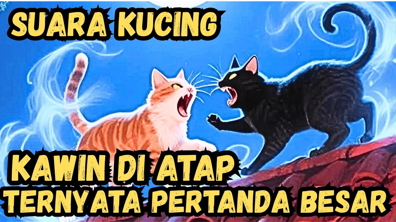 5 TANDA SUARA KUCING KAWIN  DI ATAS ATAP RUMAH