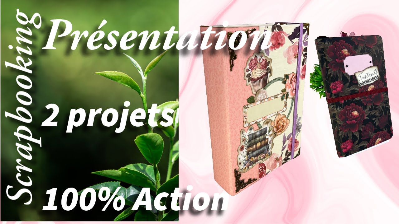 Scrapbooking, voici deux projets réalisés avec nos produits, action, facile, rapide pour débutant ￼