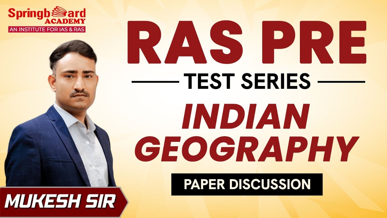 Indian Geography Paper Discussion by Mukesh Sir | RAS Pre Test Series 2026