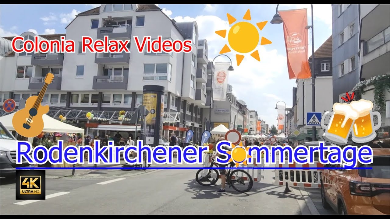 Köln / Cologne Rodenkirchener Sommertage Straßenfest Maternusstraße [4k] Walk Germany / Deutschland