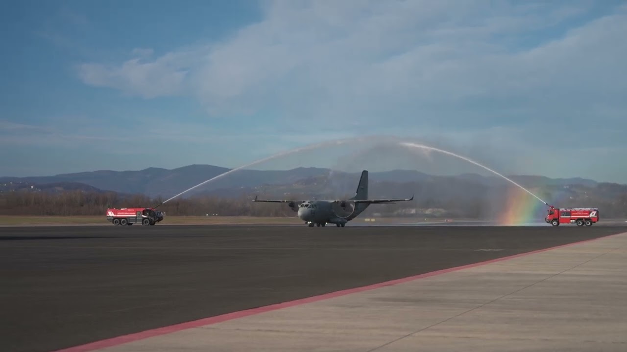 Prihod taktičnega transportnega letala Spartan C-27J Edvard Rusjan