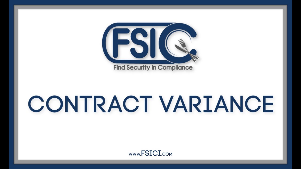 Contract Variance   |  www.FSICI.com