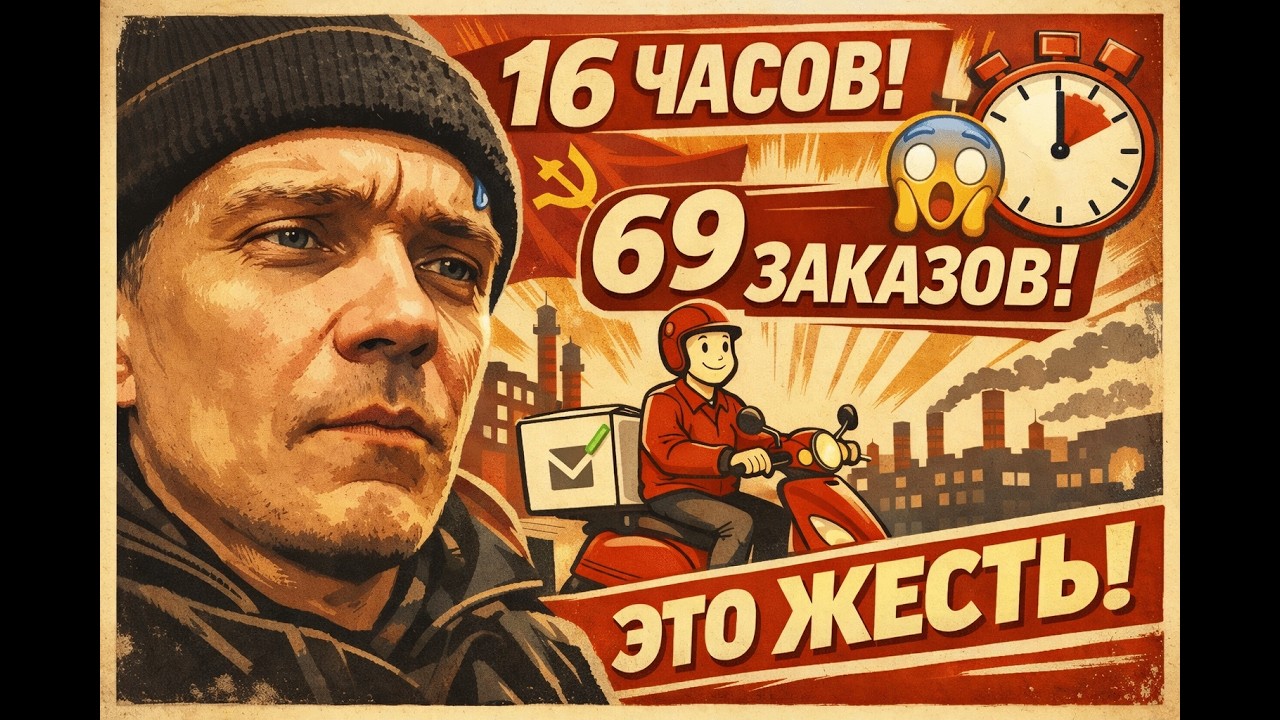 Чуть не кончился на смене в самокате. Хоть и на машине.