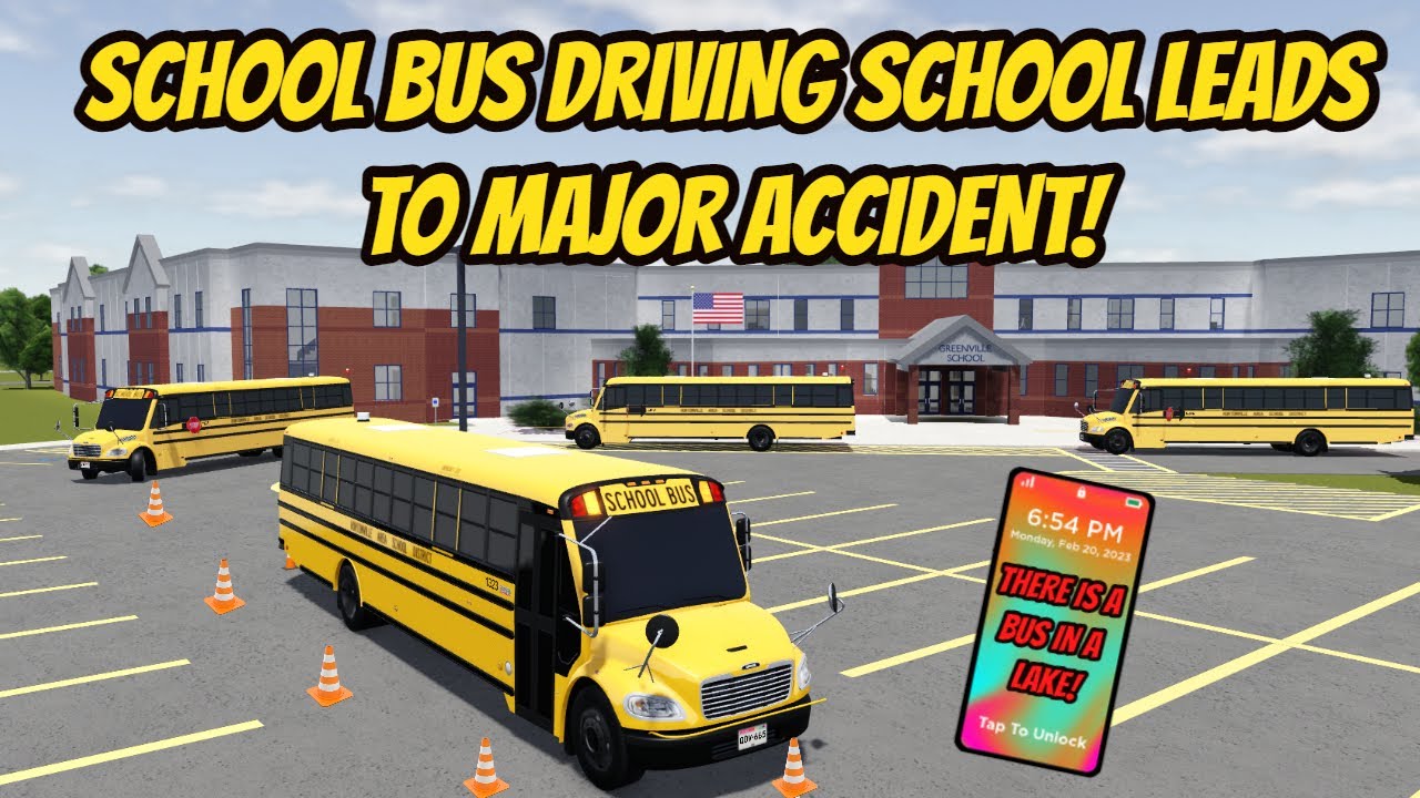Гринвилл, Висконсин Roblox l Школа вождения школьного автобуса АВАРИЯ Ролевая игра