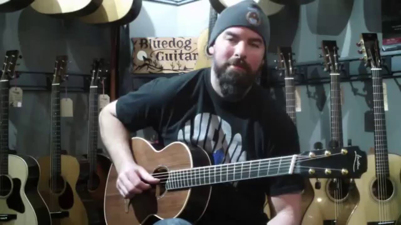 The New Wee Lowden Fan Fret Guitar at Bluedog Guitars...with Kris Schulz