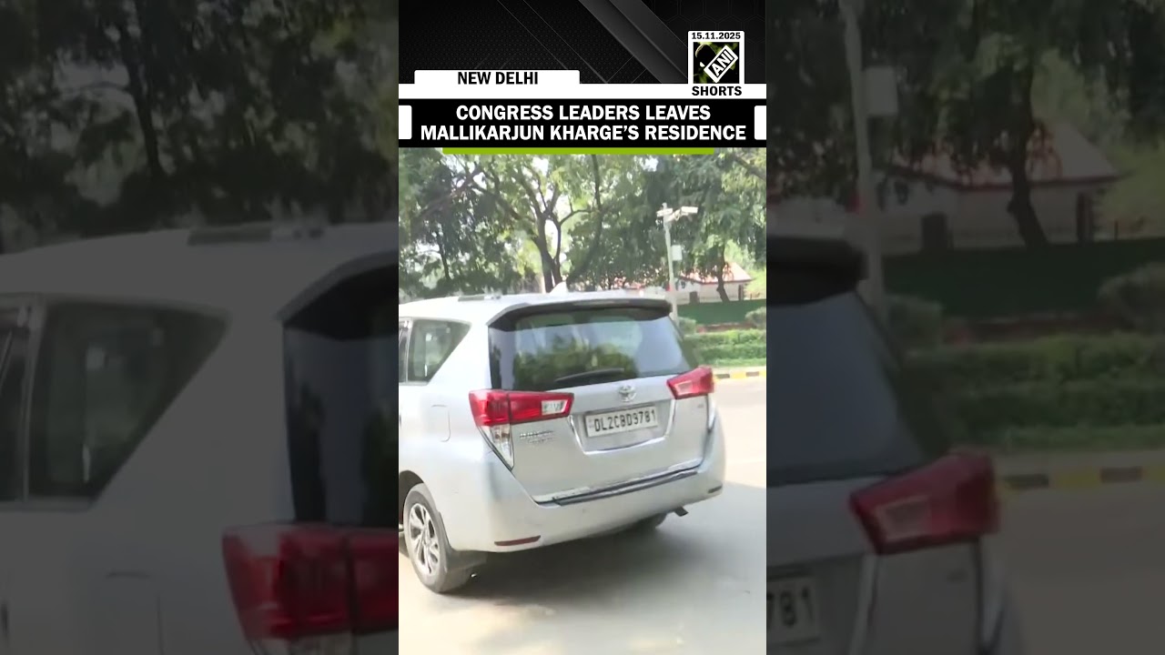 Congress leaders leaves Congress National President Mallikarjun Kharge&rsquo;s residence after meeting
