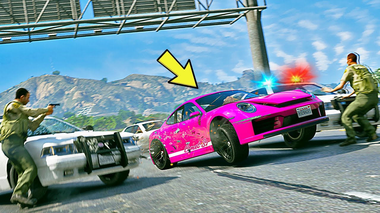 Trevor's Girlfriend Smashes the Cops of Los Santos - GTA 5 Action film