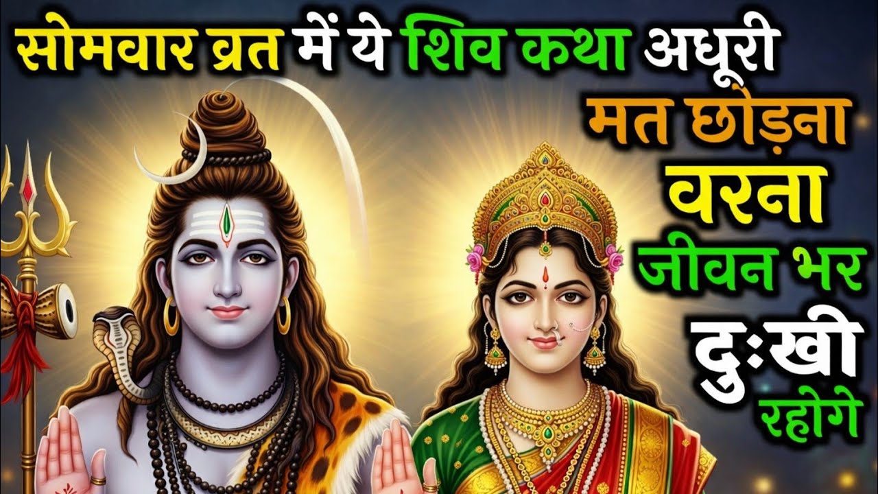 सोमवार व्रत की यह अधूरी शिव कथा जीवन बदल सकती है | अंत तक जरूर सुनें”