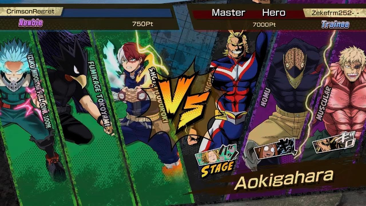 Playing some ranked in MY HERO ACADEMIA All’s Justice