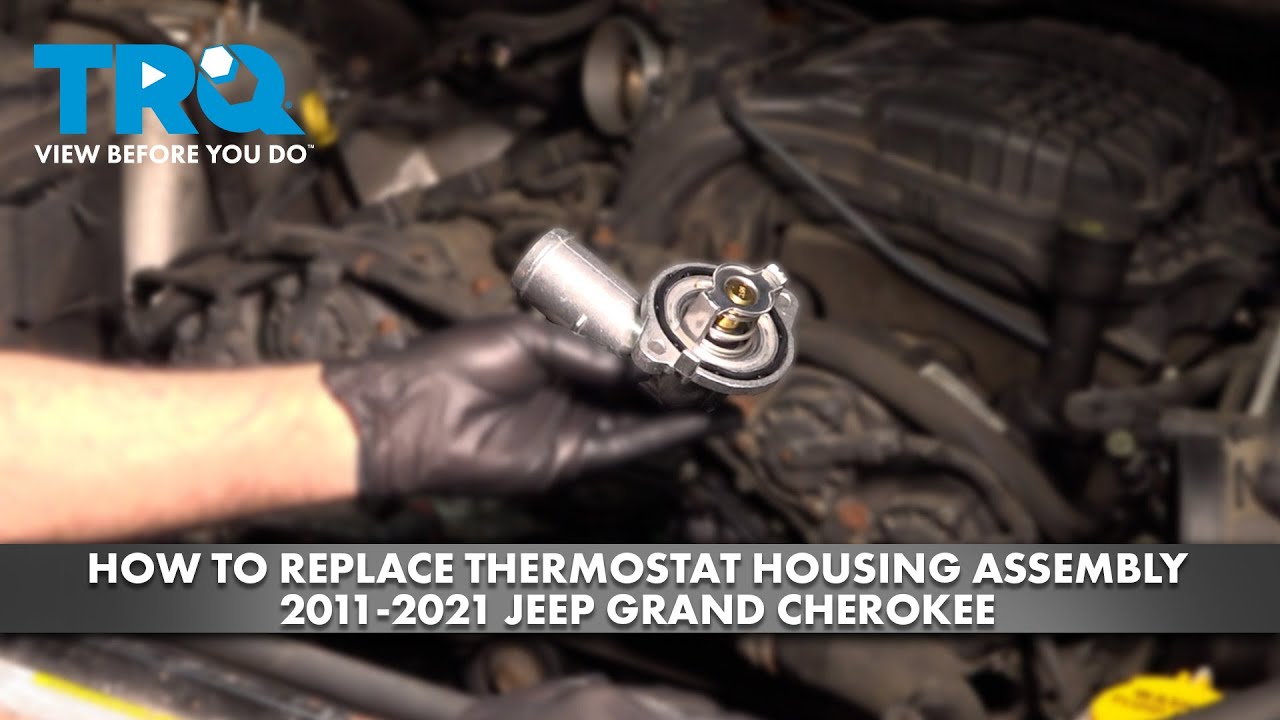 Как заменить корпус термостата в сборе на Jeep Grand Cherokee 2011-2021