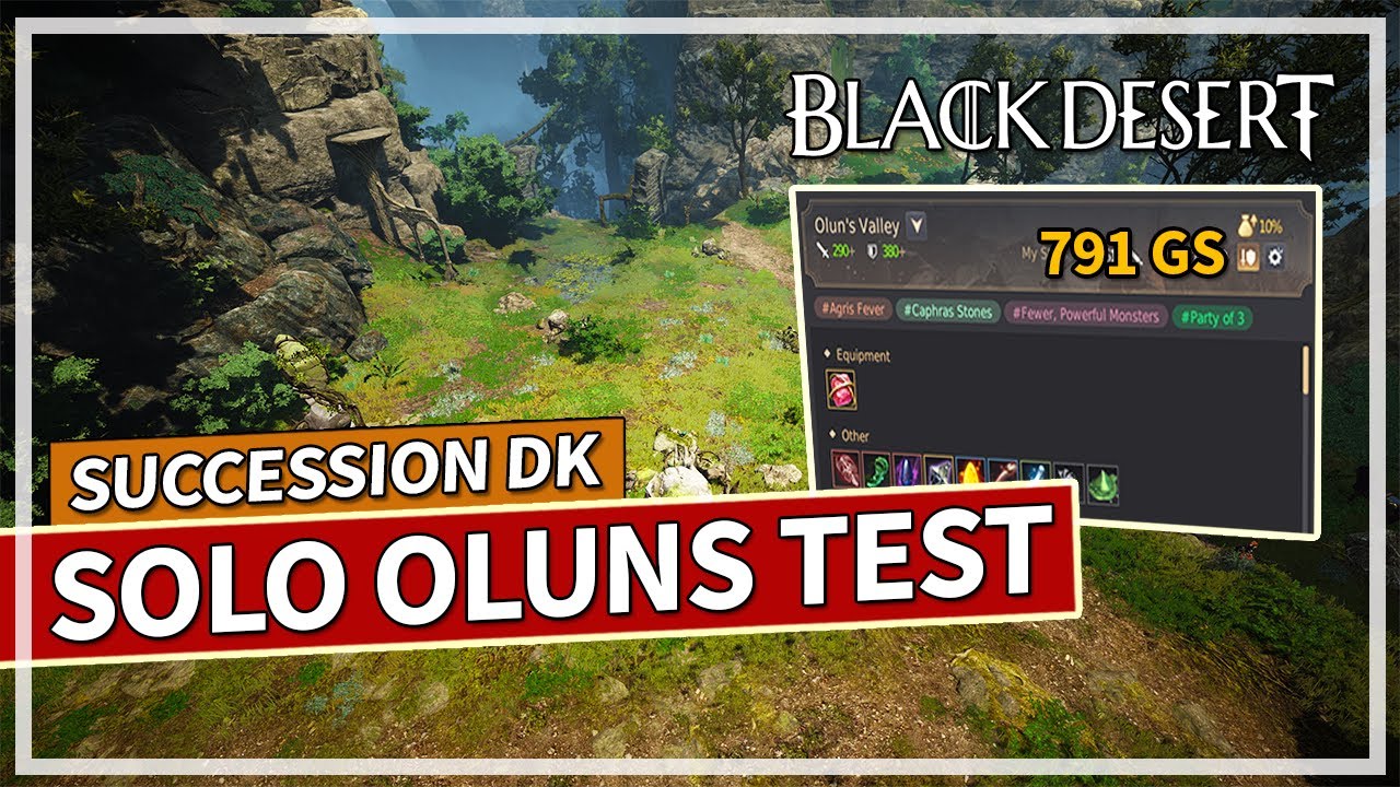 Solo Oluns Grind Test - 791 GS Succession Dark Knight | Black Desert