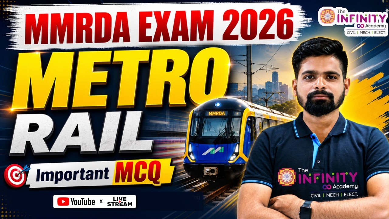 METRO RAIL | MMRDA Exam 2026 | Important mcq with All Topics #mmrda #civilje