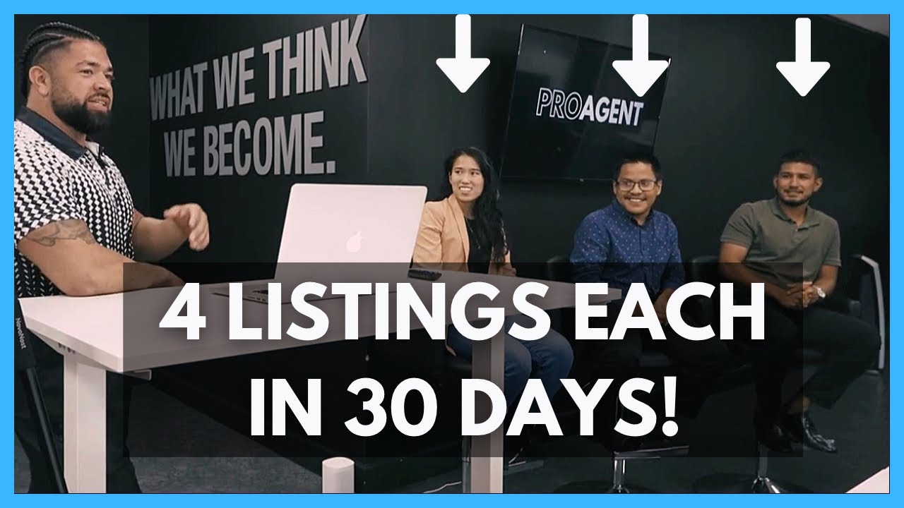 &ldquo;The PROAGENT Difference: How 3 New Realtors Conquer the Market taking 4 Listings Each in 30 Days!&rdquo;