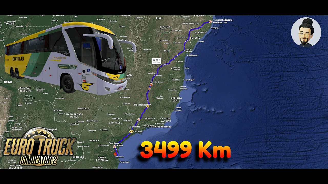 Euro Truck Simulator 2 - Viagem de Recife (PE) para Blumenau (SC)