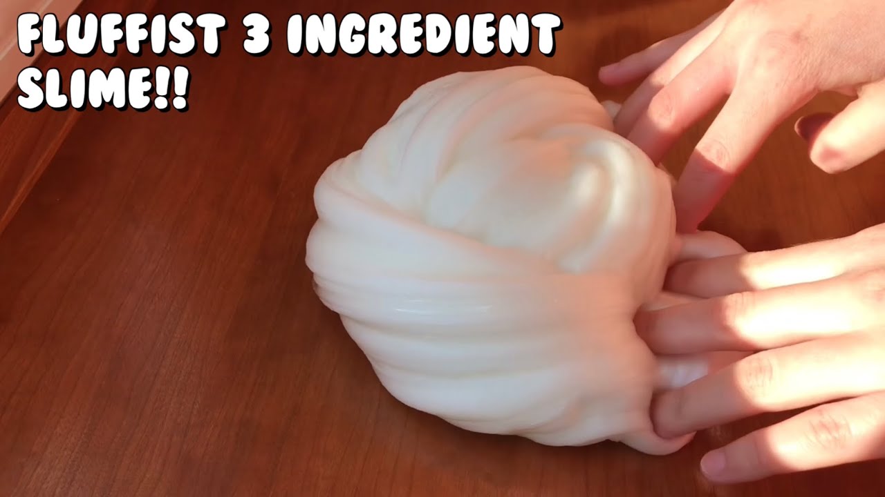Fluffiest 3 Ingredient Slime!! Satisfying and Relaxing [ASMR]
