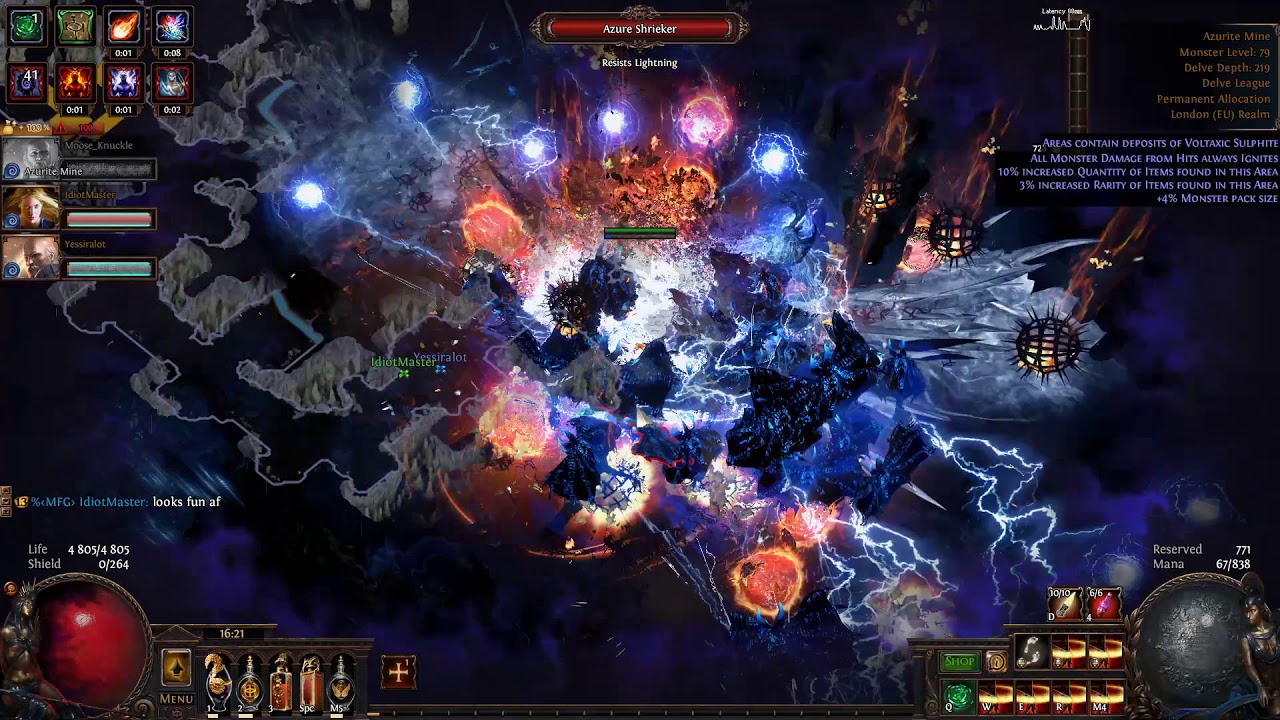 Path of Exile - cast on ignite.