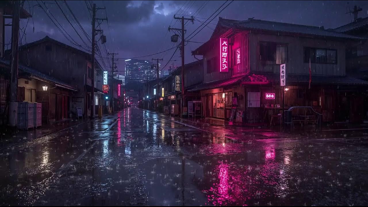 Night Rain Ambience 🌙 Lofi Beats for Focus, Relax & Quiet Moments #35