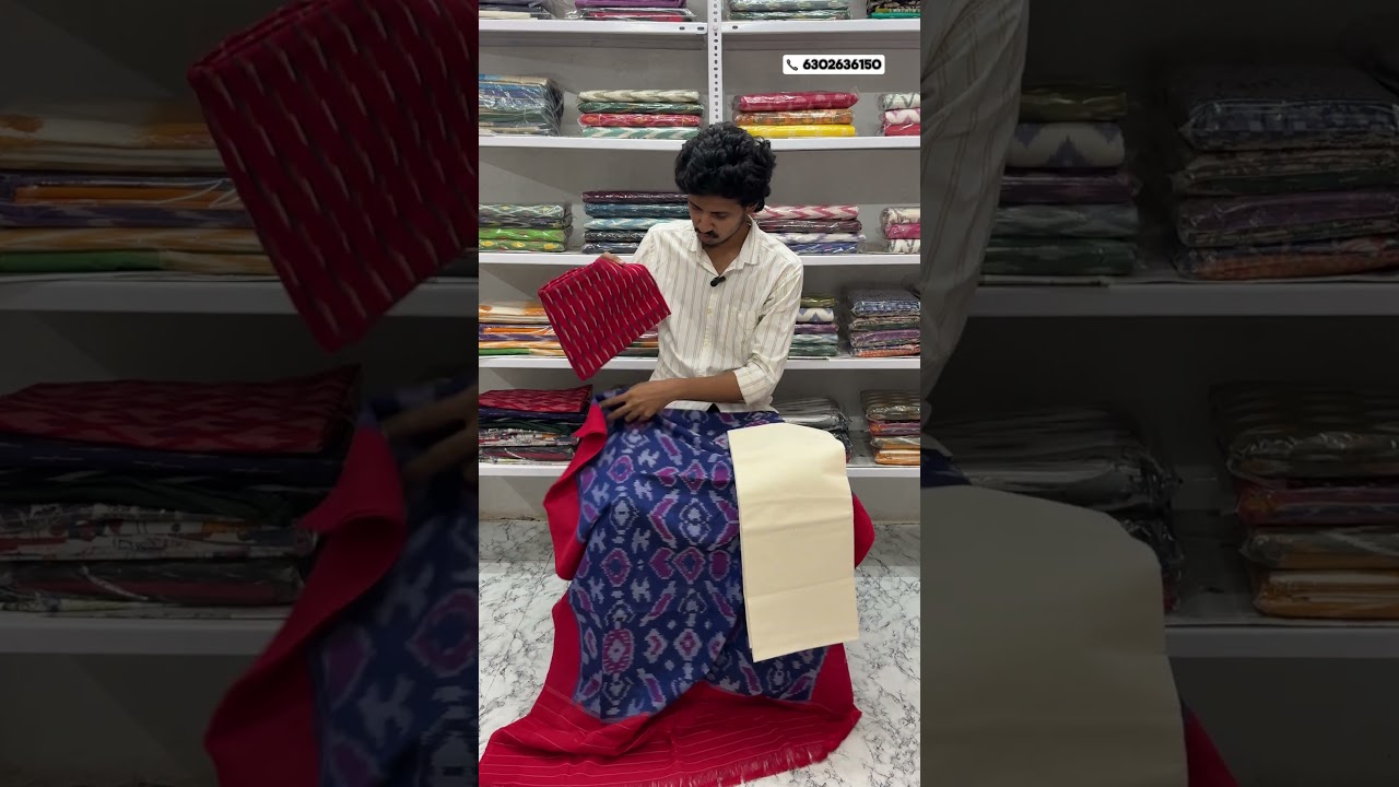 Double ikkat dress materials