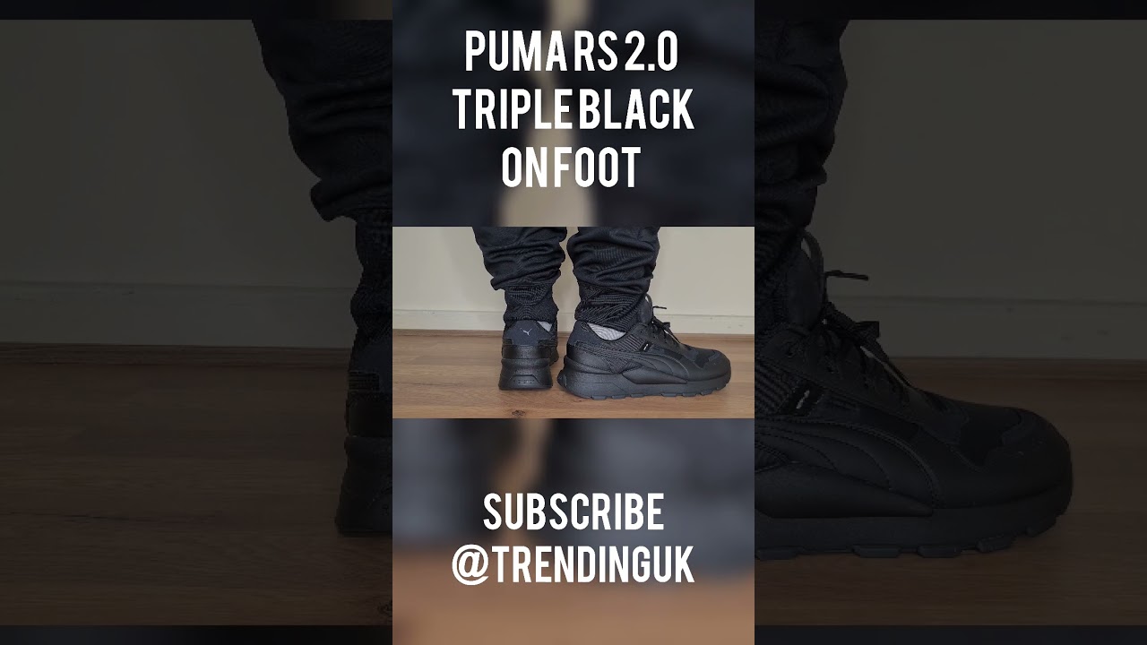 PUMA RS 2.0 TRIPLE BLACK ON FOOT