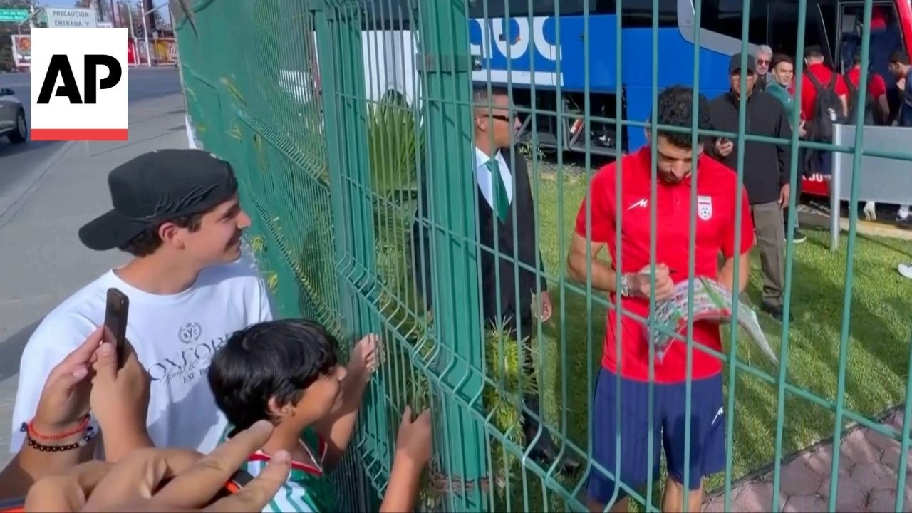 Fans greet Iran's soccer team in Mexico ahead of FIFA World Cup 2026