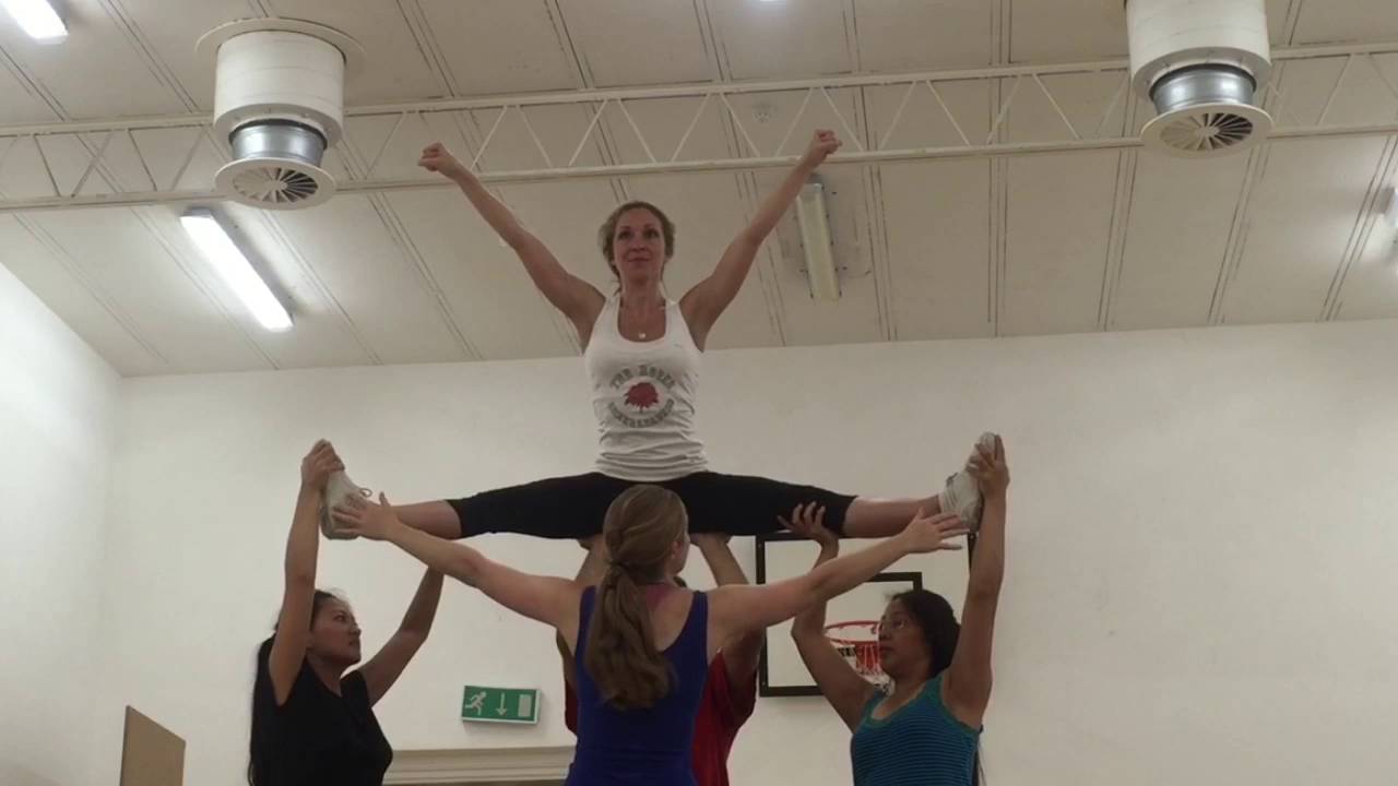 Cheerleading Stunts, Split, Teddy, Prep, Bump Down