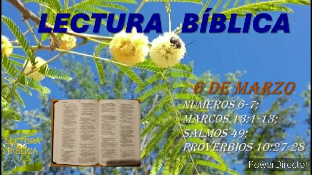 LECTURA BÍBLICA DIARIA - 6 DE MARZO