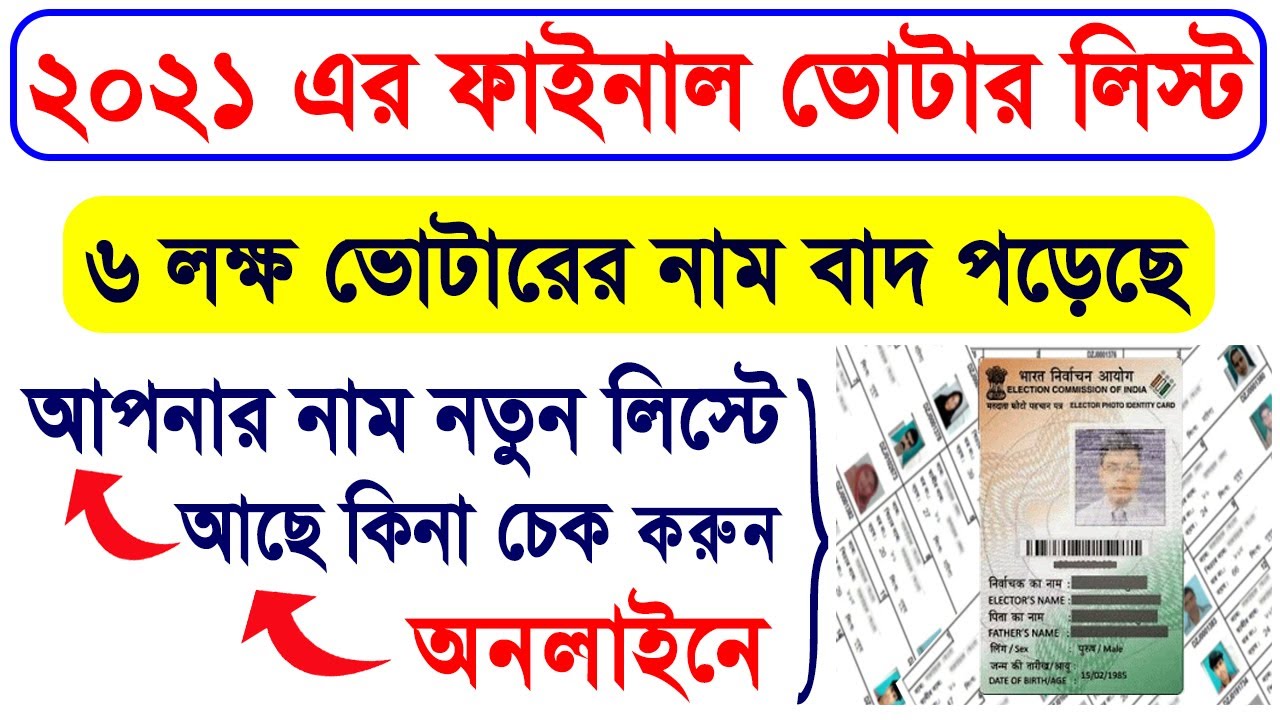 2021 New Voter List WB, how to download voter list 2021 online in mobile, WestBengalNewVoterListNVSP