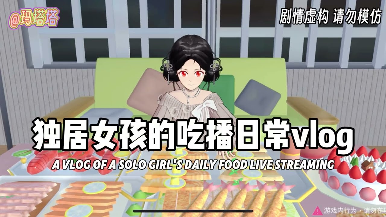 Sakura school simulator櫻花校園模擬器：獨居女孩的吃播日常vlog#櫻花校園模擬器 #sakuraschoolsimulator