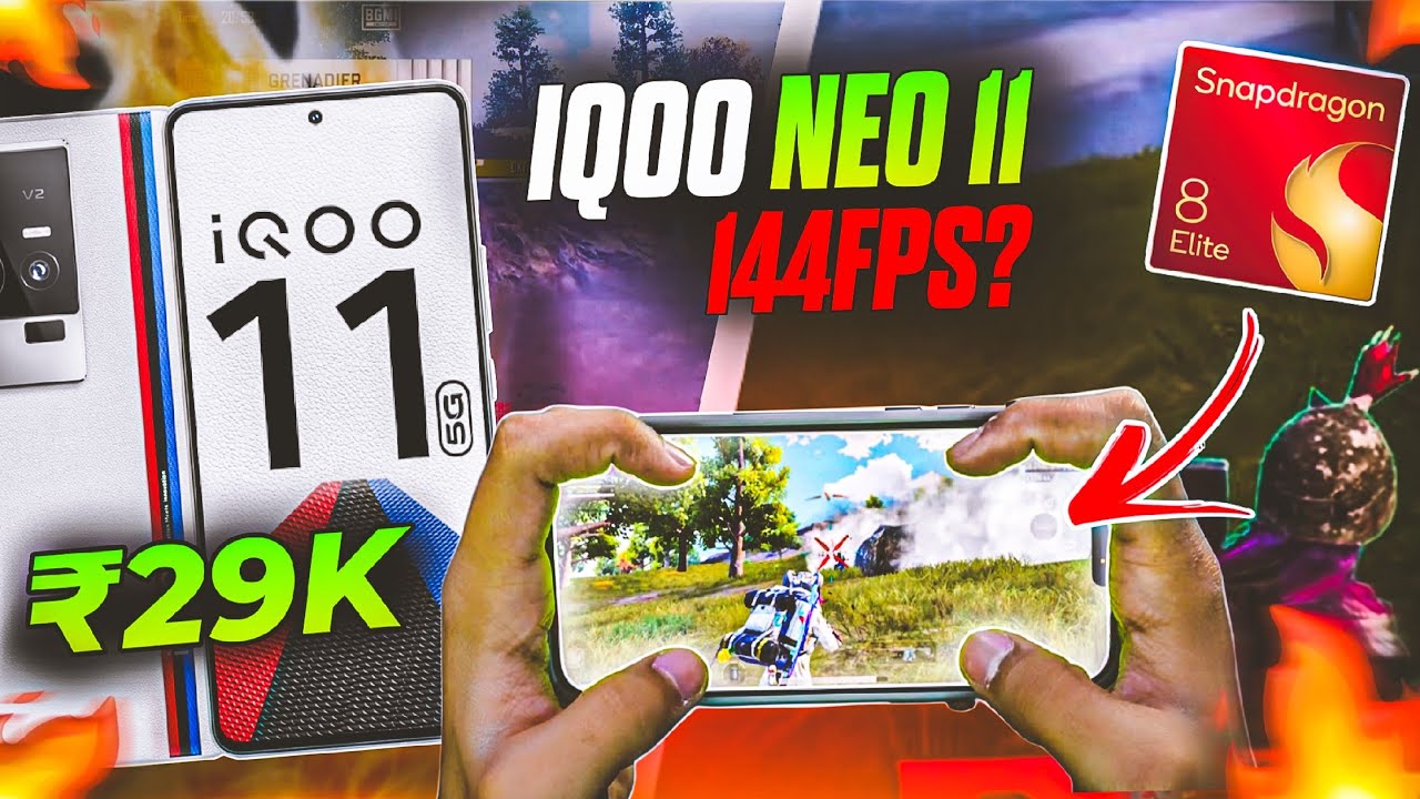 iQOO Neo 11 🔥144FPS Gaming with Snapdragon 8 Elite 🔥BGMI PERFORMANCE 📈&bull; Best for Gaming 30k?